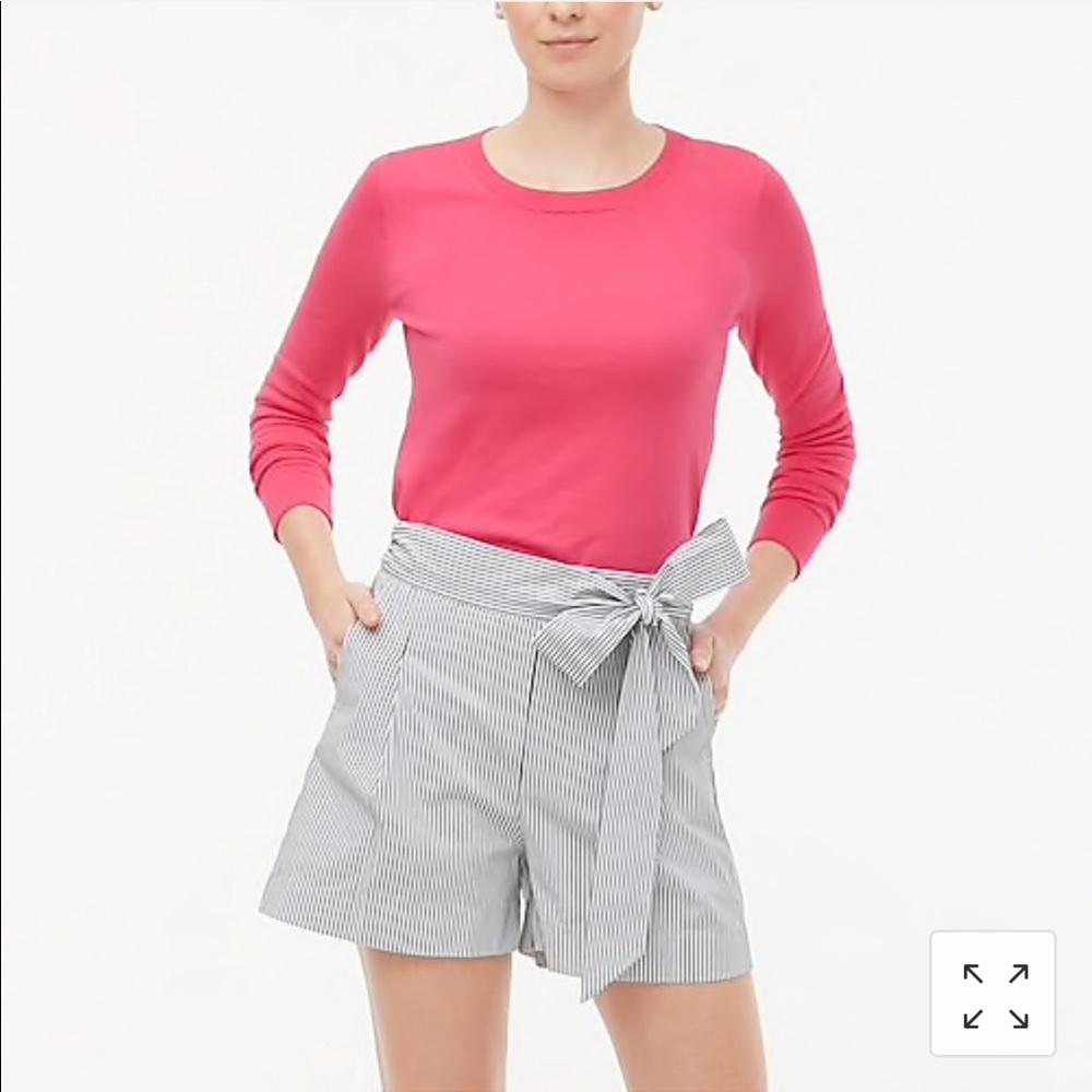 NWT J.CREW Striped tie-waist shorts